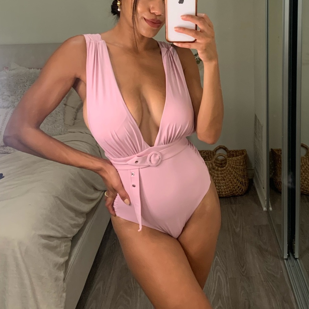 Belted one piece